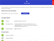 Tablet Screenshot of browserspecs.com